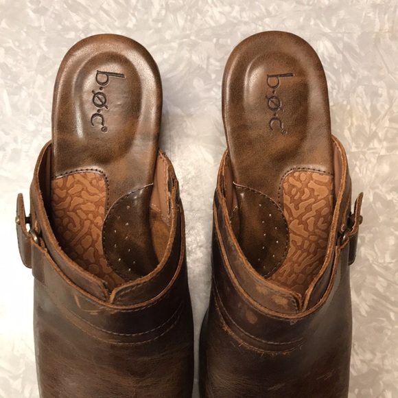 B.O.C by BORN Women’s Earley Brown Leather Mule Slip-On Clogs, Size 8 - NWOB - Picture 5 of 11
